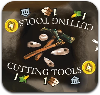 Cutting Tools advancement tile, increases Food and Wood production and unlocks Stone.